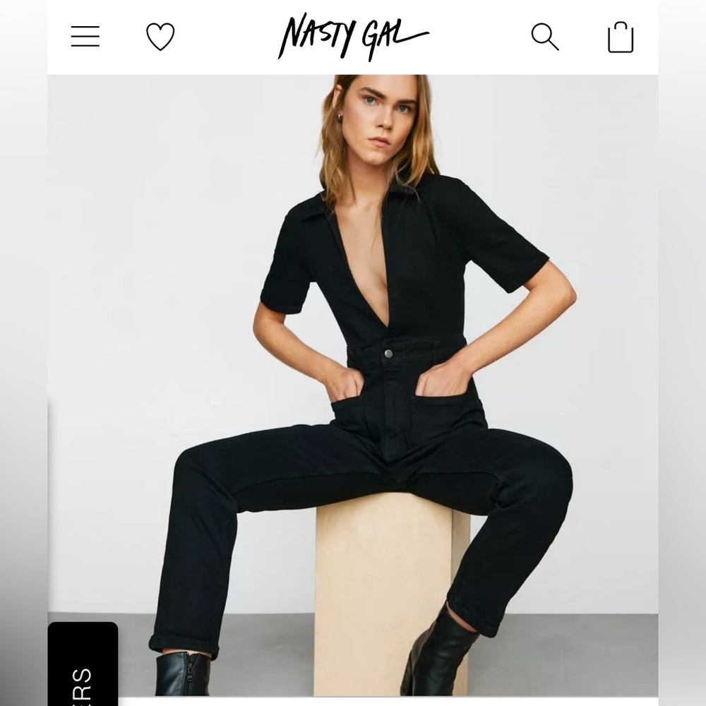 NWT Nasty Girl V-Neck Boiler Jumpsuit